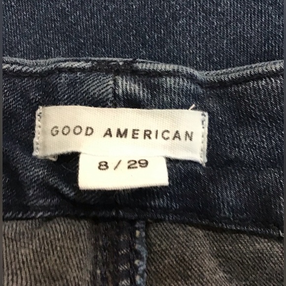 Good American High Waisted Raw Hem Jeans - Picture 4 of 5
